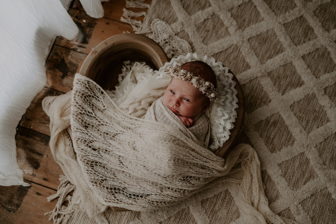 Vintage Mohair Wraps for Newborn Photography: 5 Beautiful Ways to Style Them