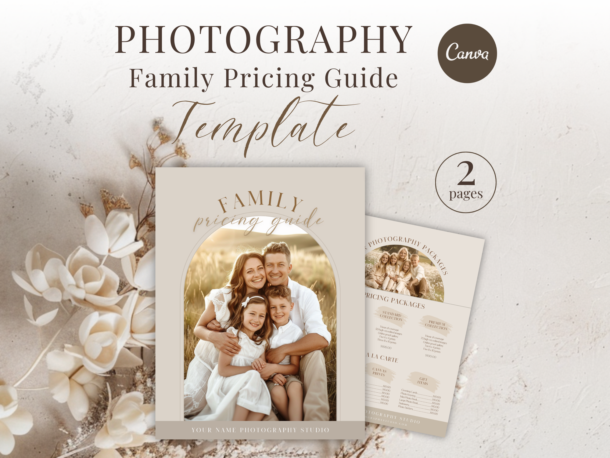 Family Pricing Guide for Canva - 2 Pages - Design 1