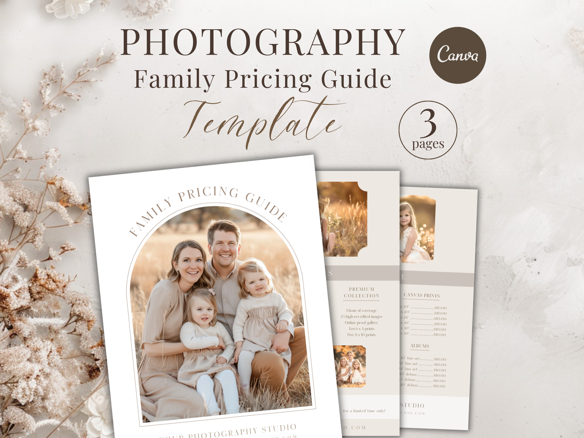 Family Pricing Guide for Canva - 3 Pages - Design 3