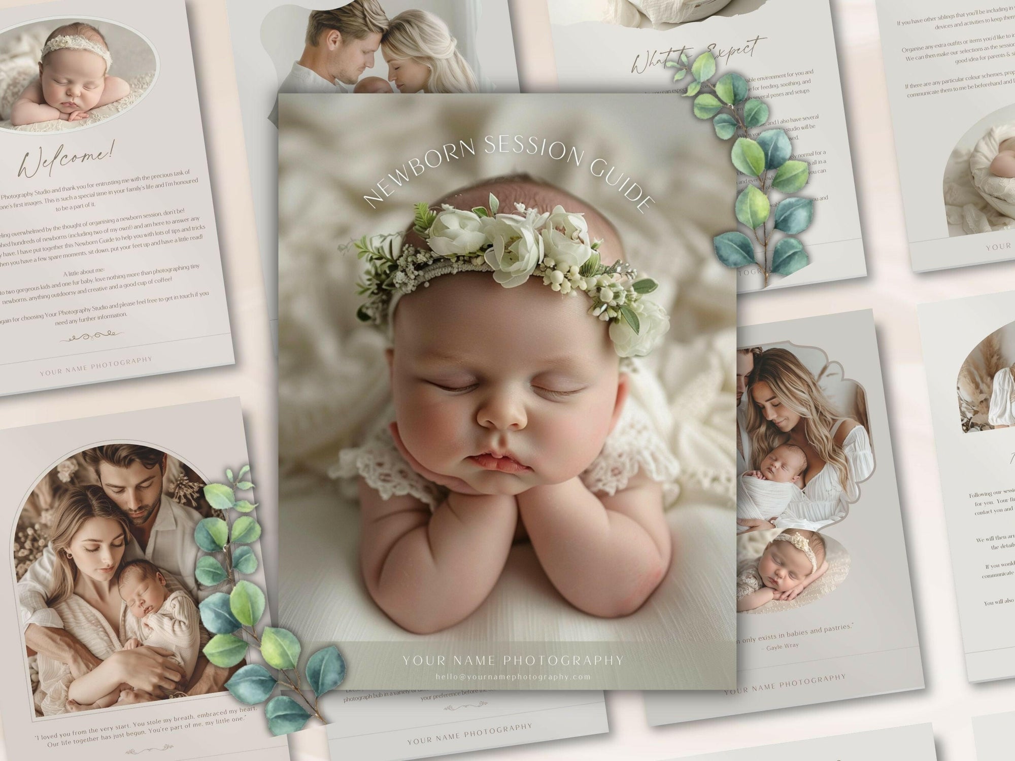 Newborn Session Guide for Canva - 10 Pages - Design 2