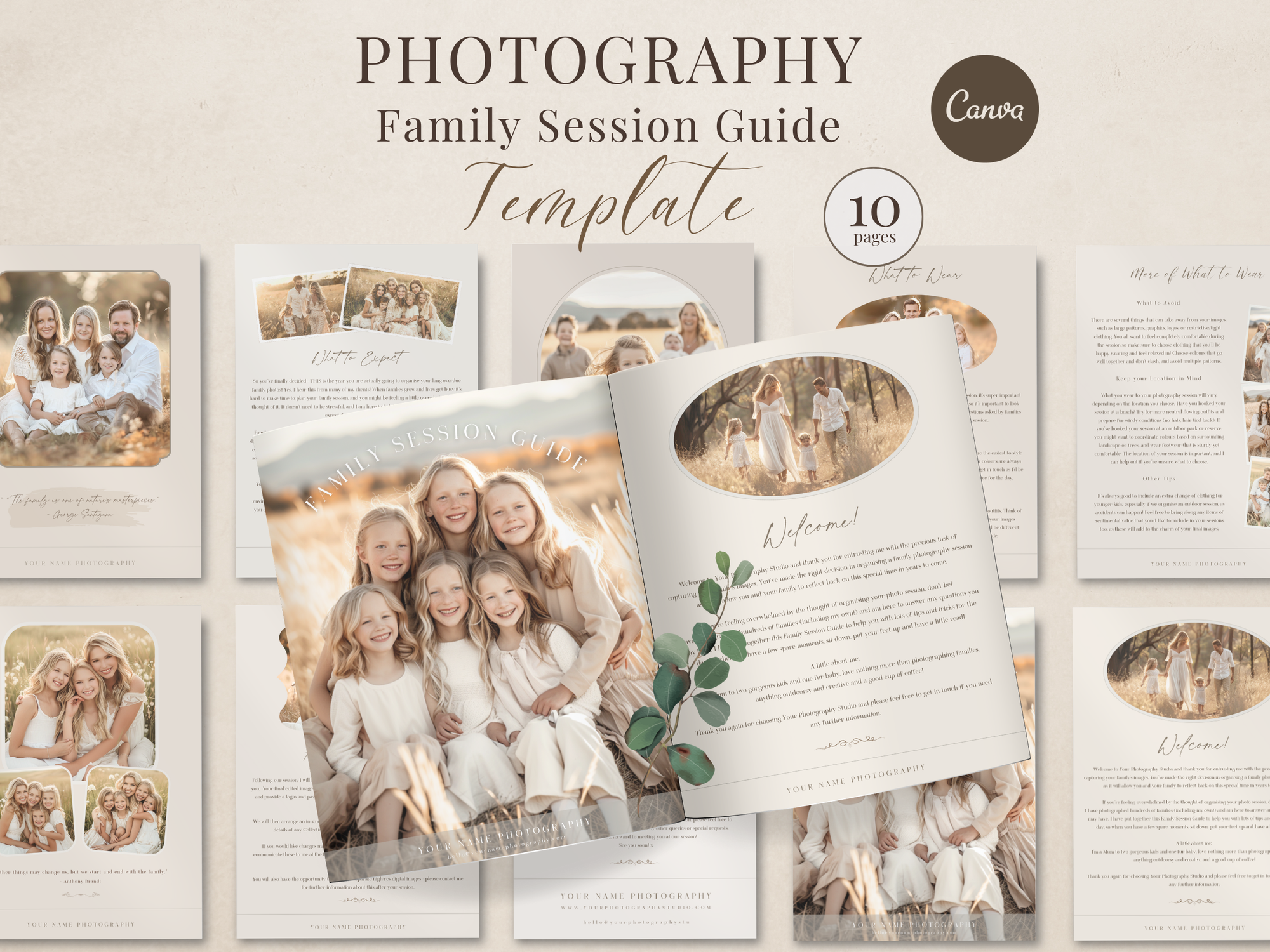 Family Session Guide for Canva - 10 Pages - Design 2