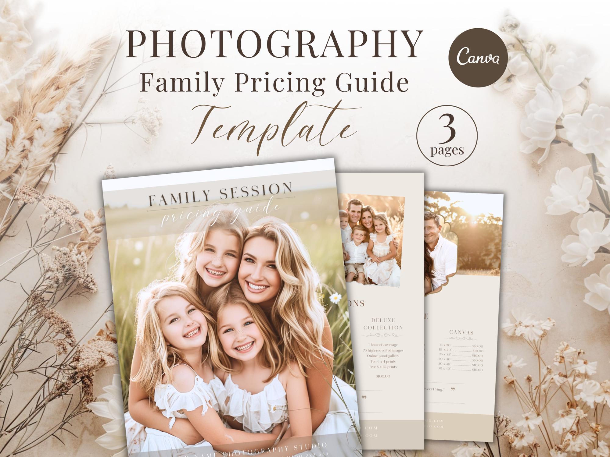 Family Pricing Guide for Canva - 3 Pages - Design 2