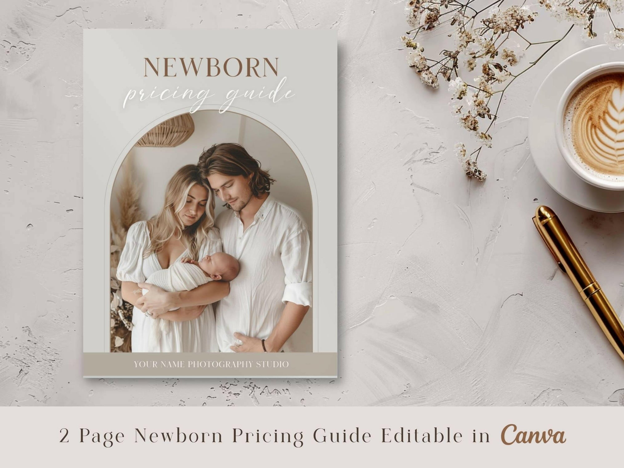 Newborn Pricing Guide for Canva - 2 Pages - Design 1