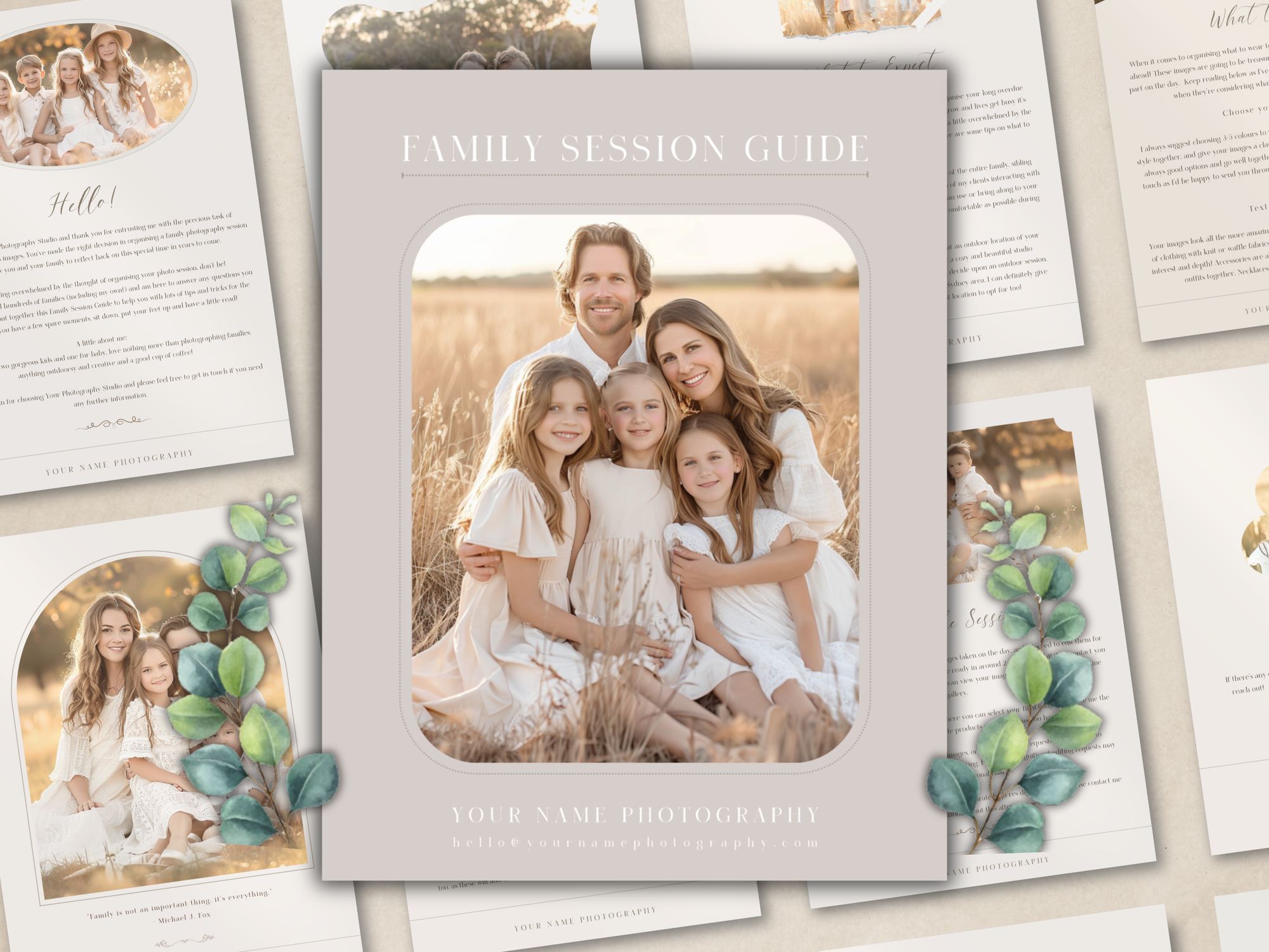 Family Session Guide for Canva - 10 Pages - Design 1