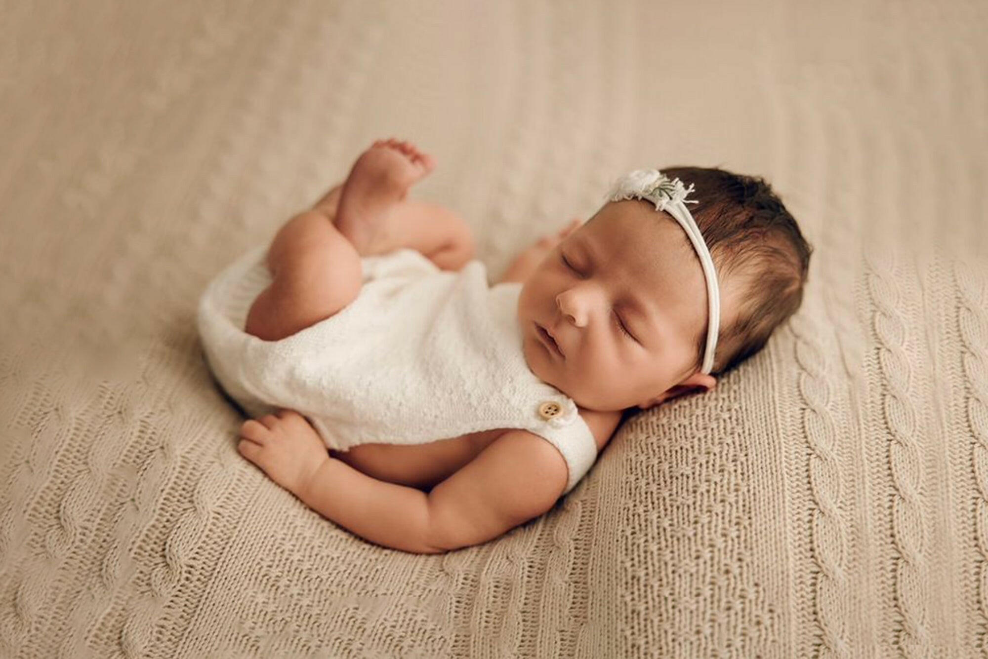 Aria Knit Rompers - Newborn Photography Props