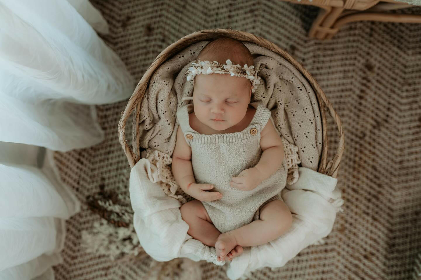 Aria Knit Rompers - Newborn Photography Props