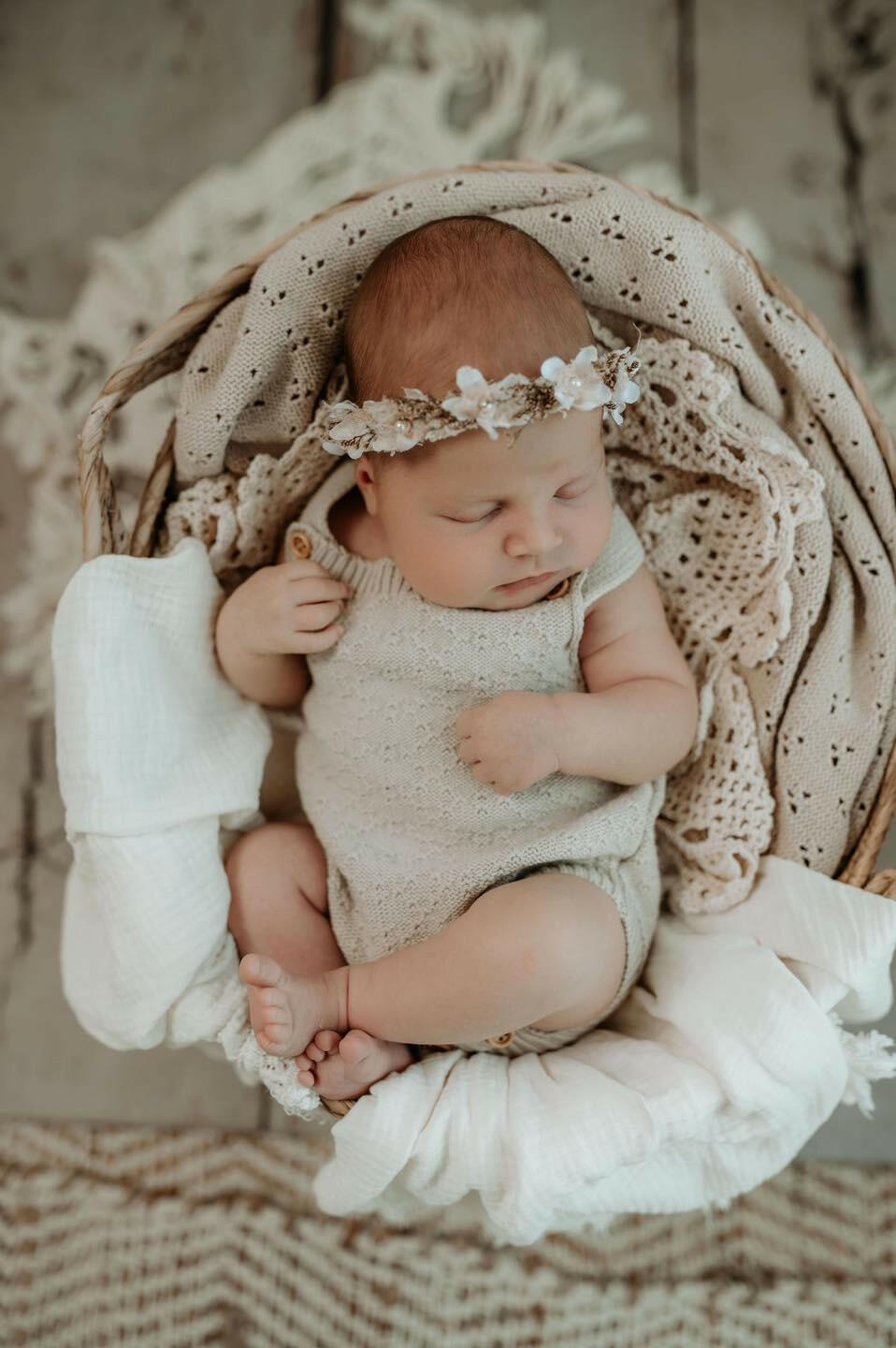 Aria Knit Rompers - Newborn Photography Props