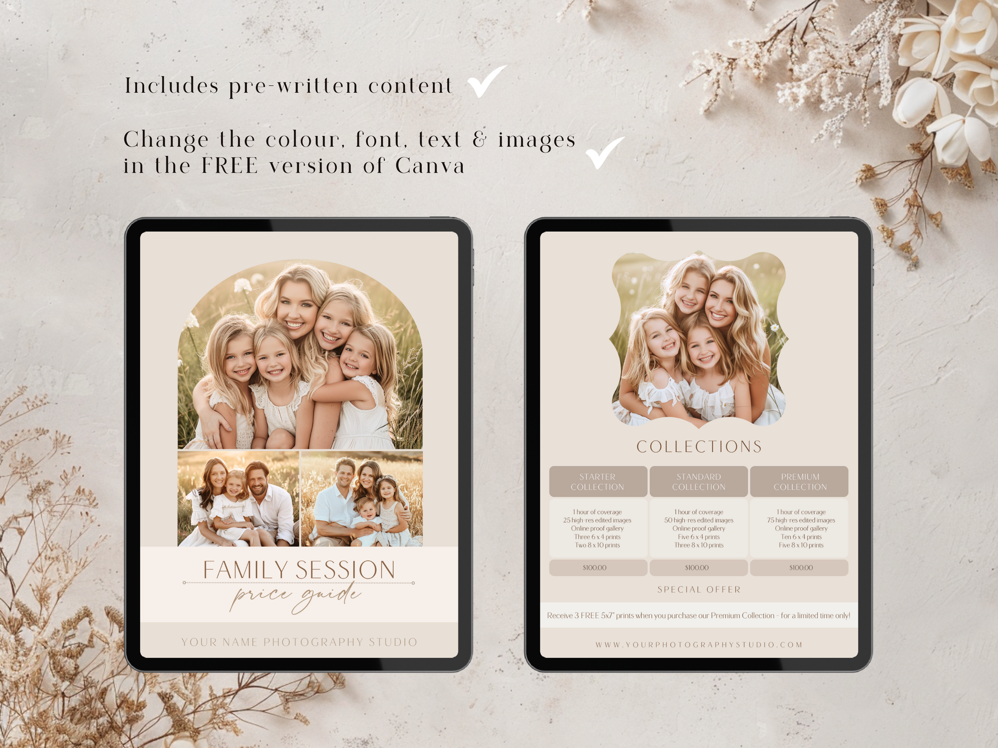 Family Pricing Guide for Canva - 2 Pages - Design 3