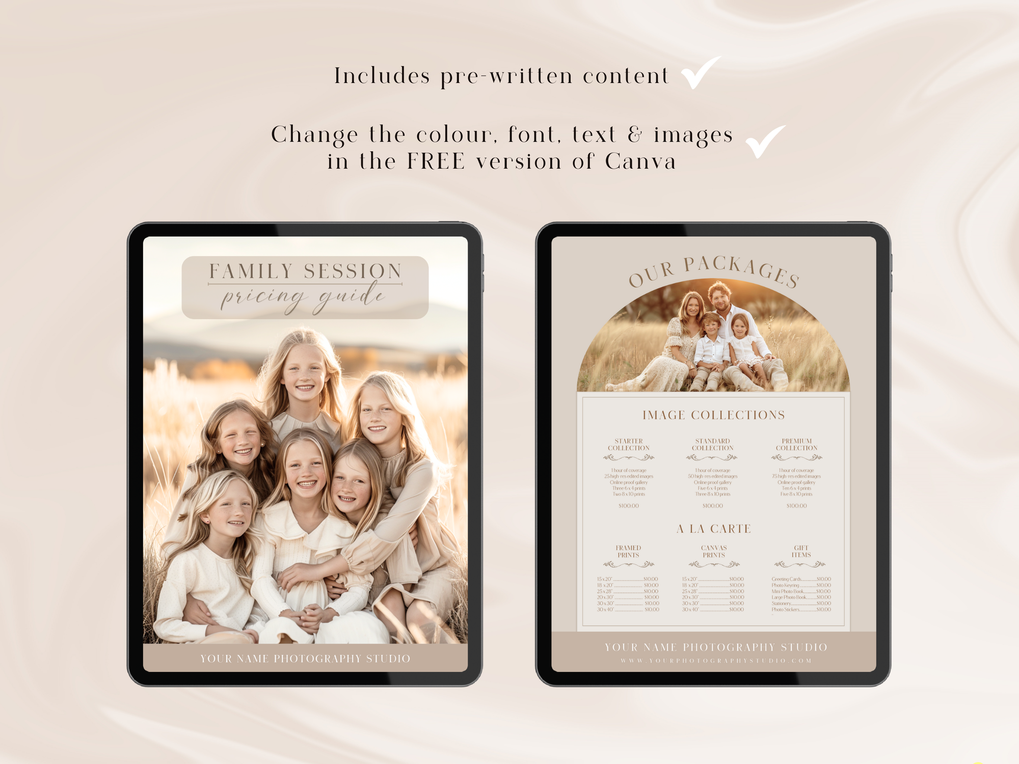 Family Pricing Guide for Canva - 2 Pages - Design 2