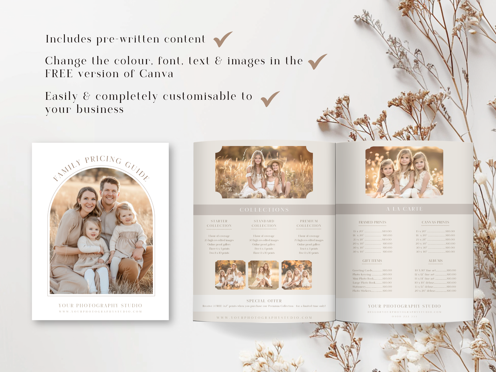 Family Pricing Guide for Canva - 3 Pages - Design 3