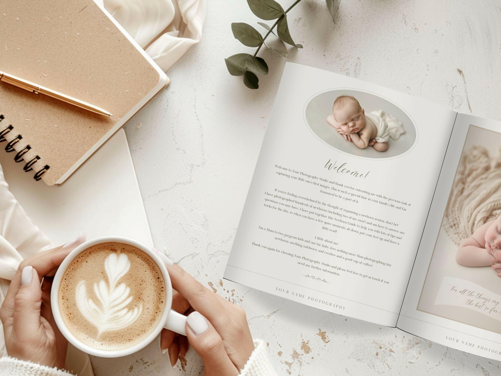 Newborn Session Guide for Canva - 10 Pages - Design 1