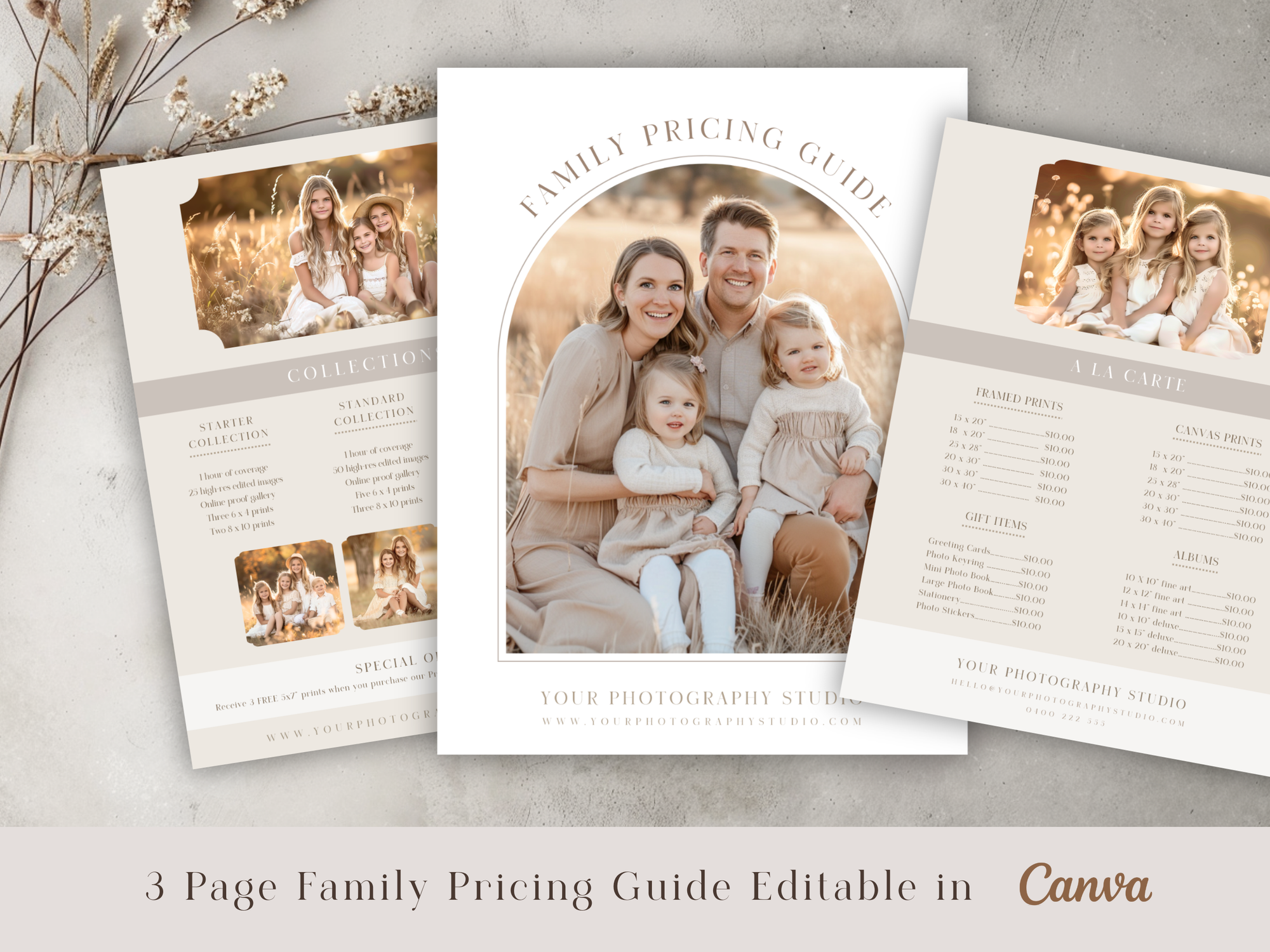 Family Pricing Guide for Canva - 3 Pages - Design 3