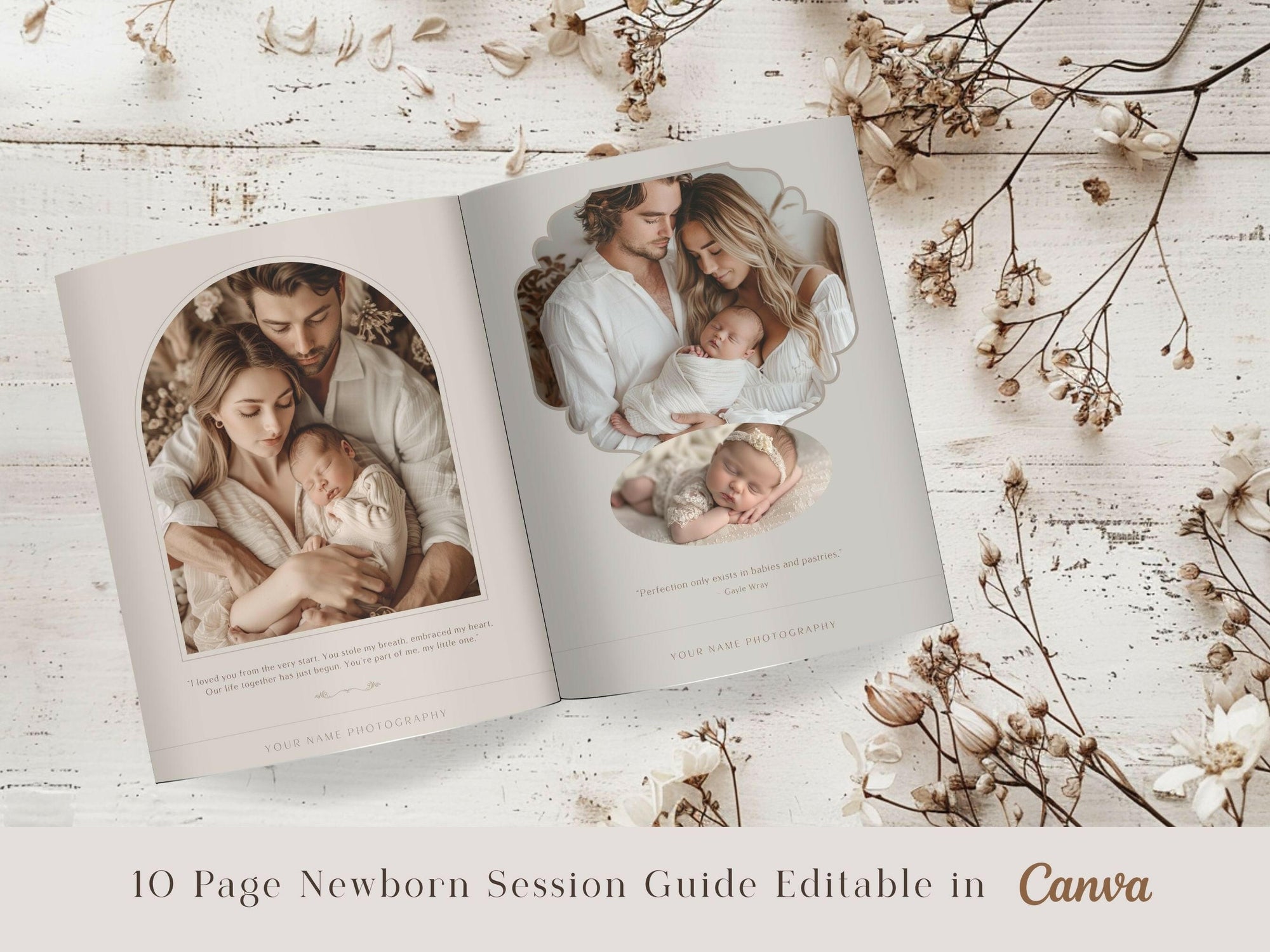 Newborn Session Guide for Canva - 10 Pages - Design 2