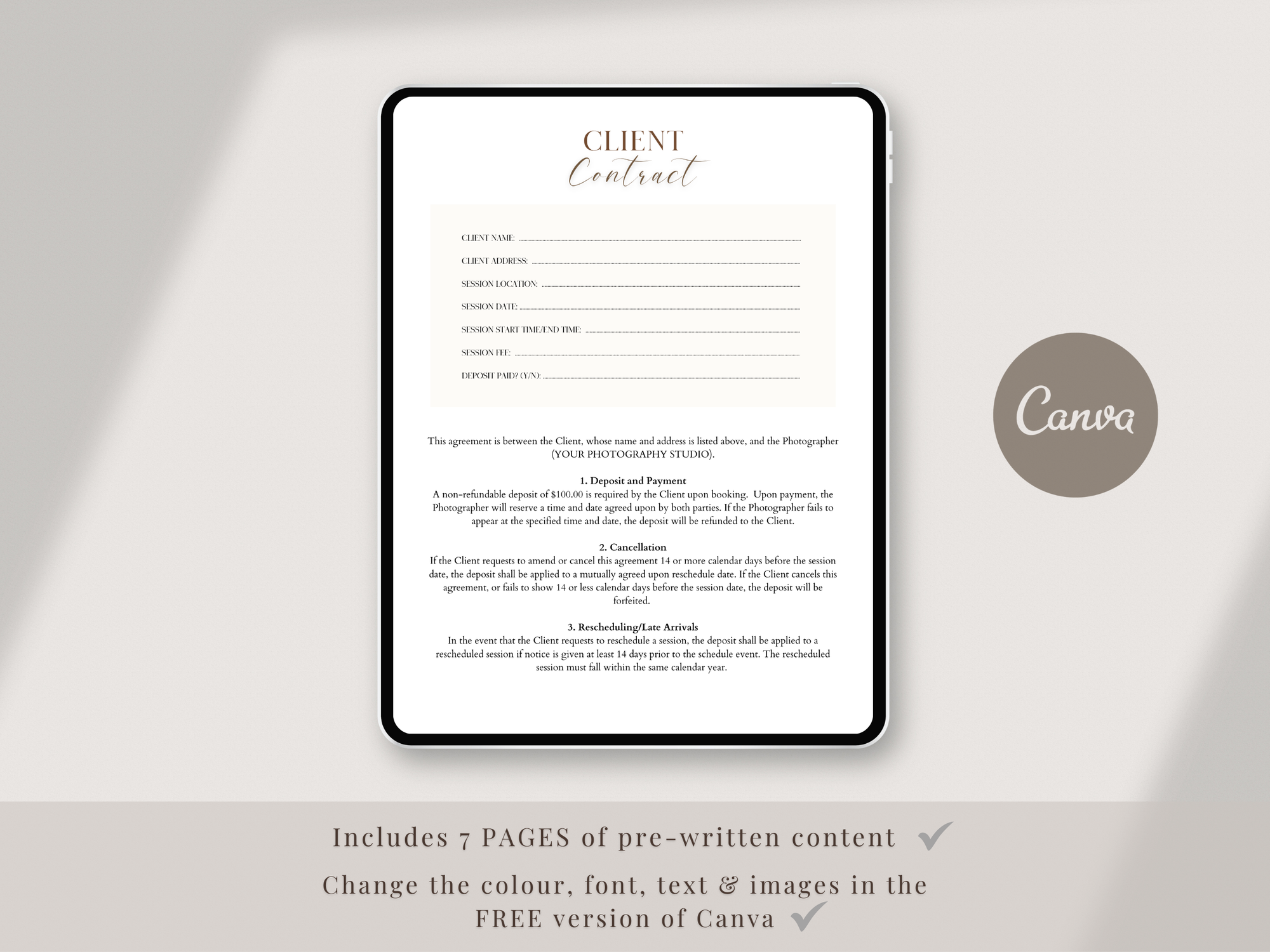 Ultimate Family Photography Template Pack - 7 Pages - Design 2