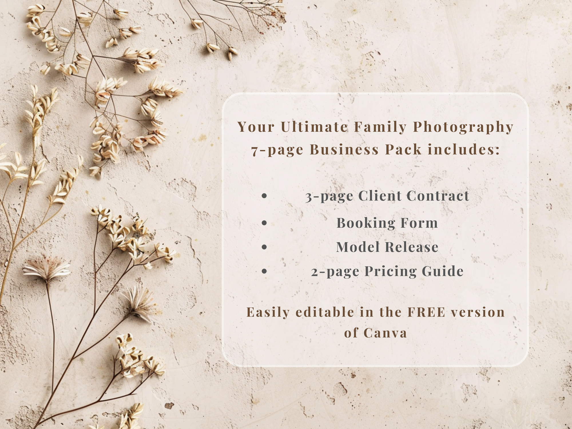 Ultimate Family Photography Template Pack - 7 Pages - Design 1