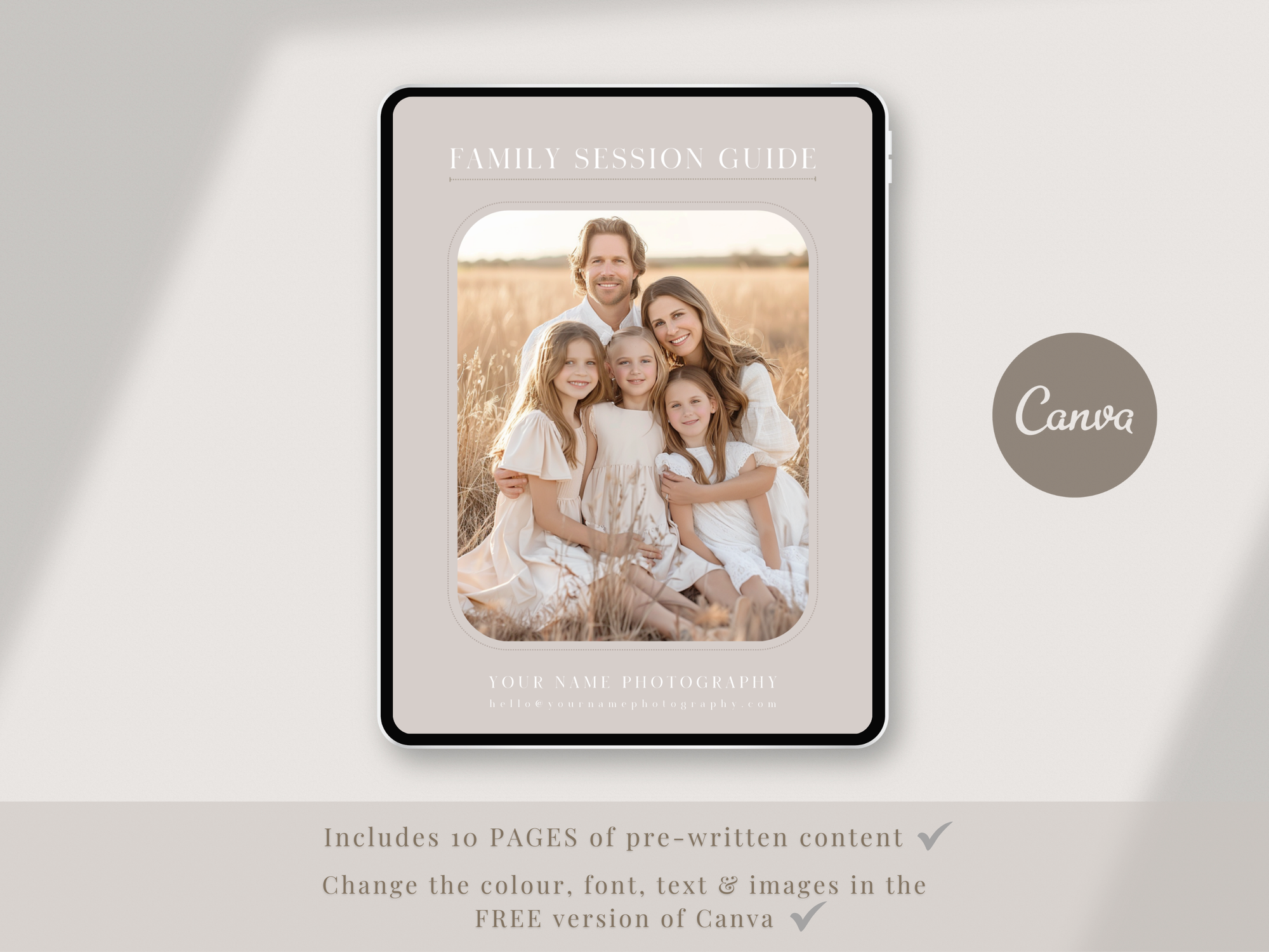 Family Session Guide for Canva - 10 Pages - Design 1