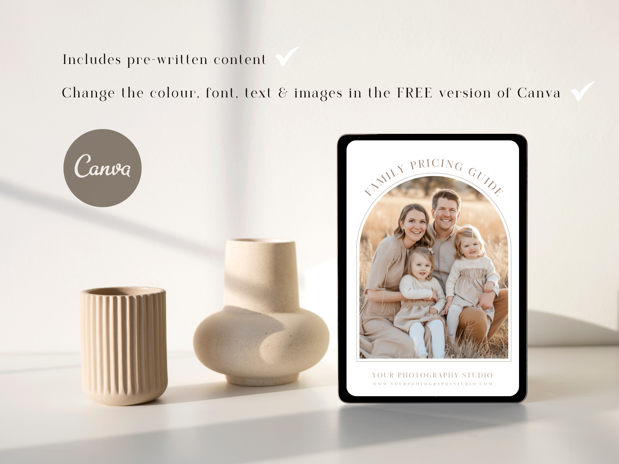 Family Pricing Guide for Canva - 3 Pages - Design 3