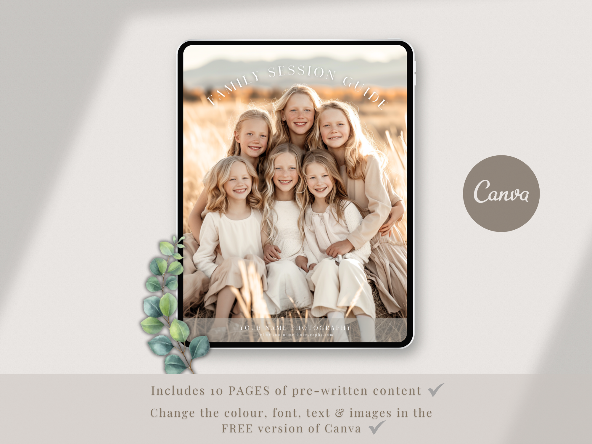 Family Session Guide for Canva - 10 Pages - Design 2