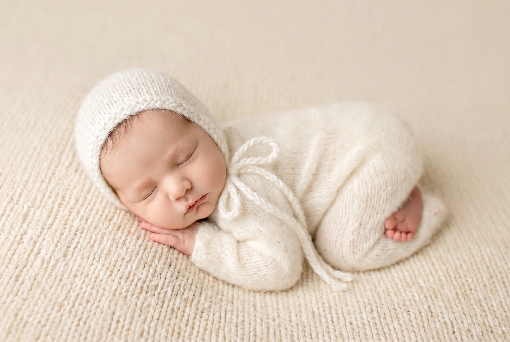 Angora Knitted Bonnets