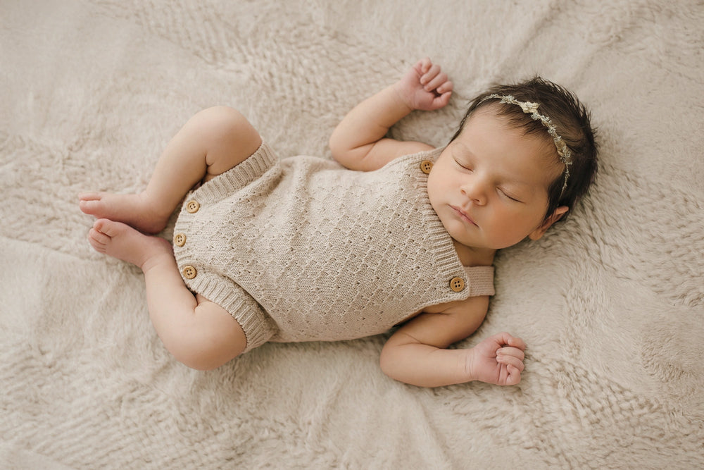 Aria Knit Rompers for newborn photography