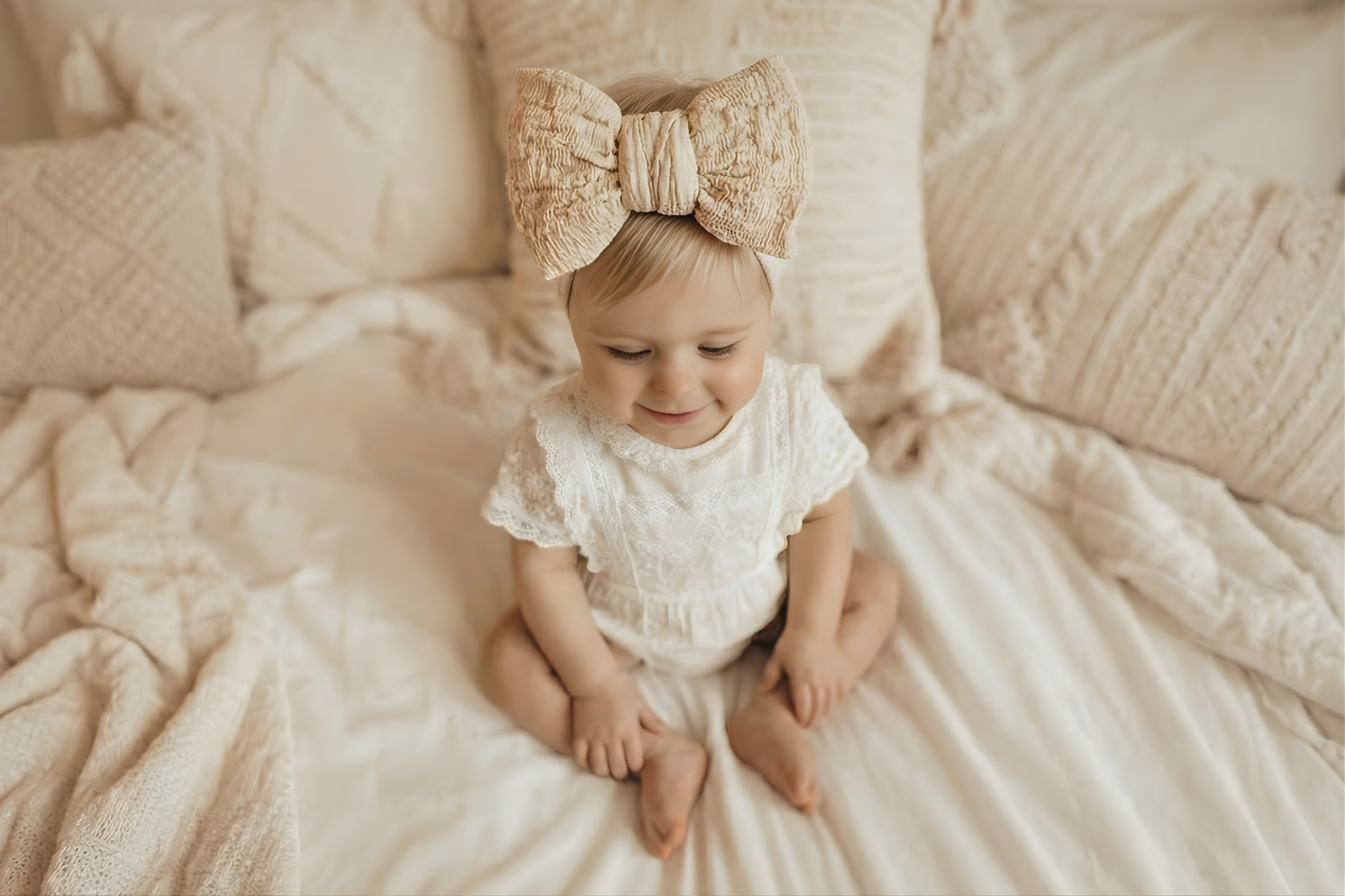 Crinkled Oversized Bow Headband