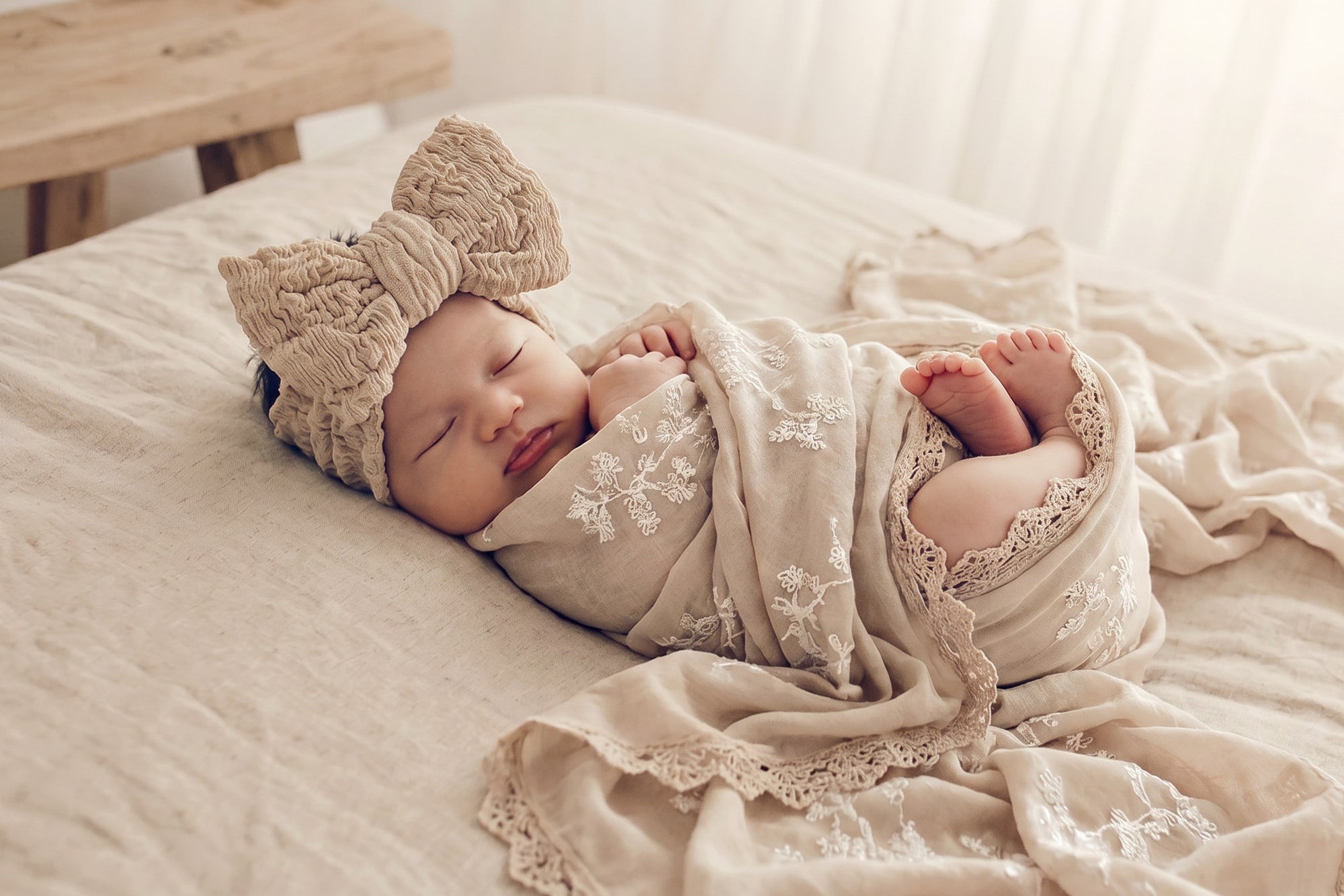 Crinkled Oversized Bow Headband