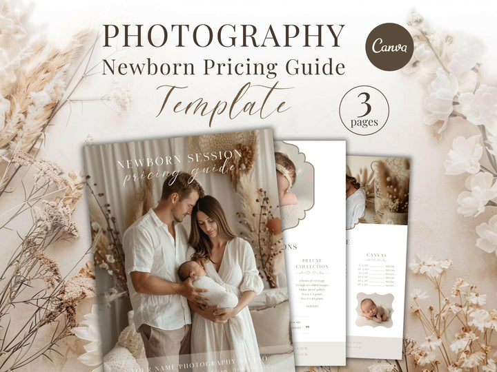 Newborn Pricing Guide for Canva - 3 Pages - Design 2