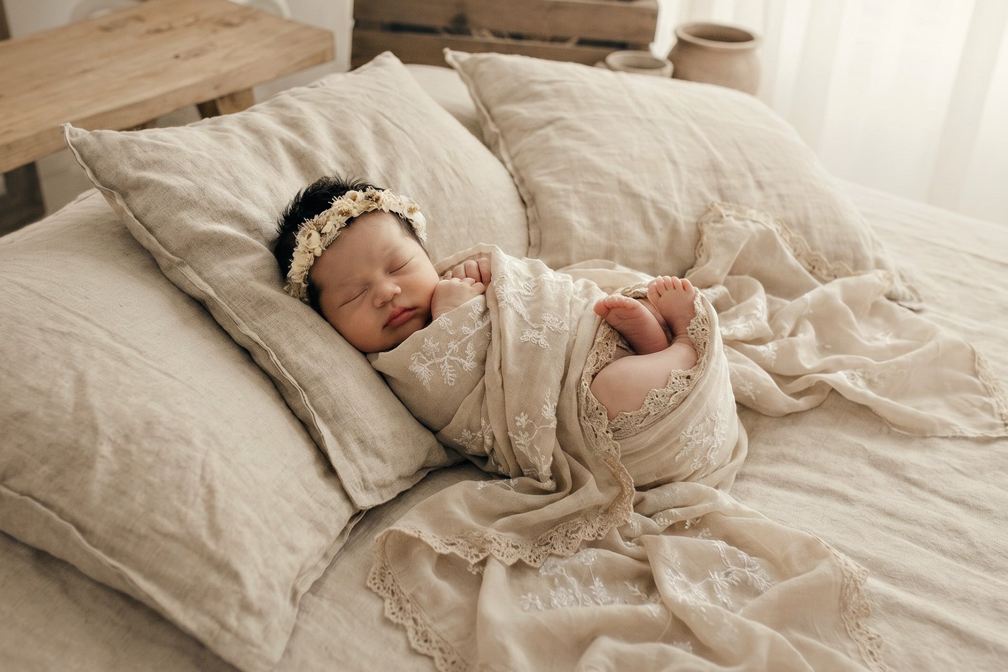 Newborn Photo Props_Jasmine Floral Wraps.