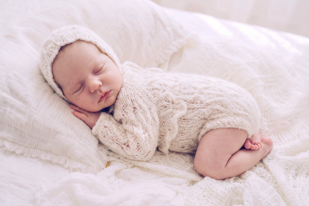 Primrose Knit Romper &amp; Bonnet Sets