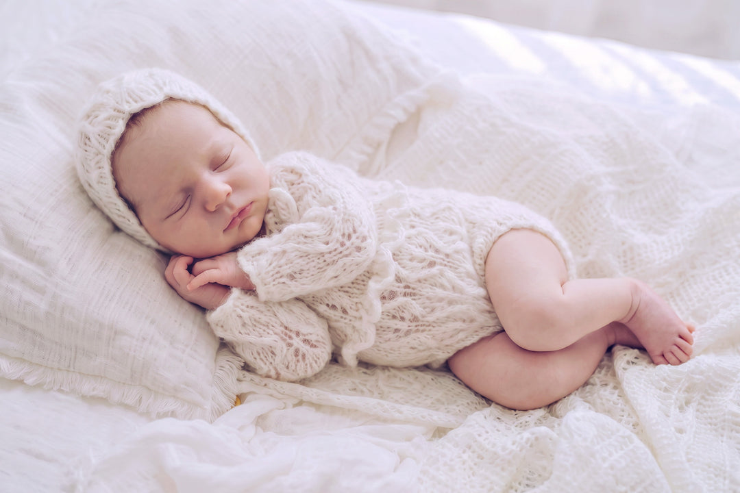 Primrose Knit Romper &amp; Bonnet Sets