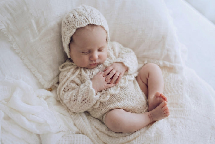 Primrose Knit Romper &amp; Bonnet Sets