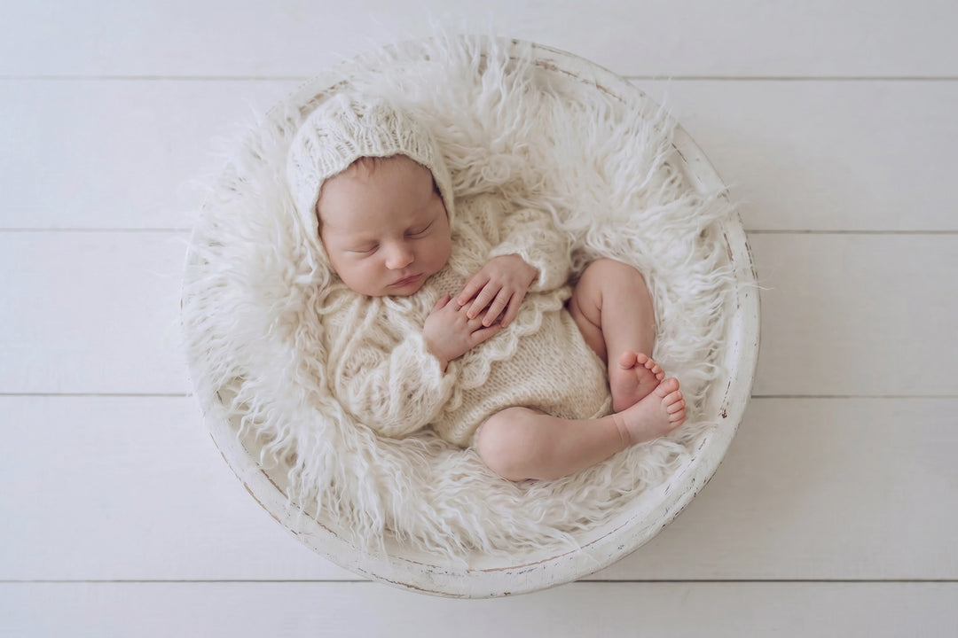 Primrose Knit Romper &amp; Bonnet Sets