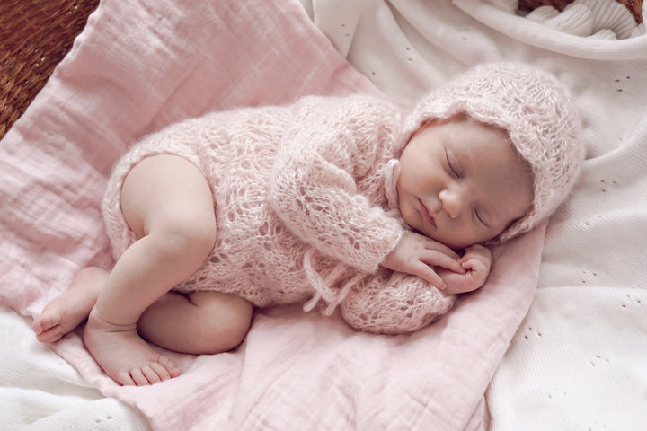 Primrose Knit Romper &amp; Bonnet Sets