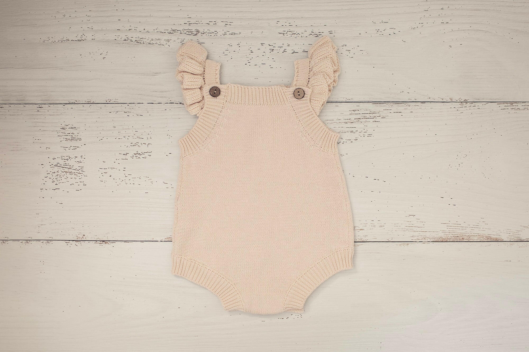 Oatmeal Blossom Knit Rompers