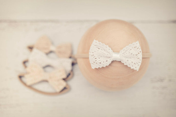 Antique Lace Bow Headbands