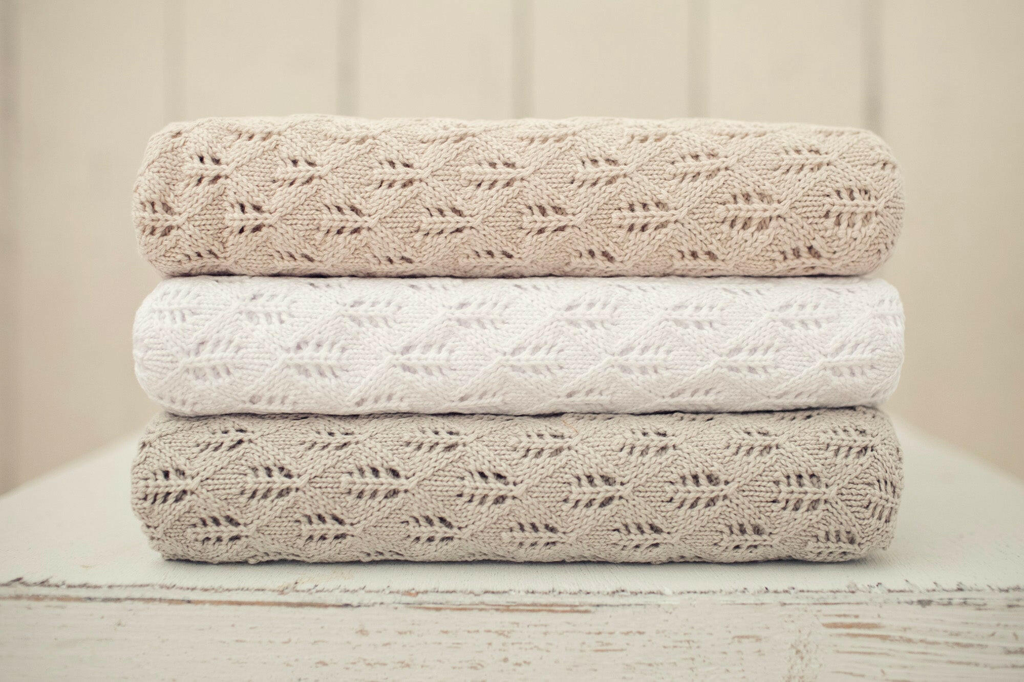 Estelle Knit Blankets - Newborn Photography Props