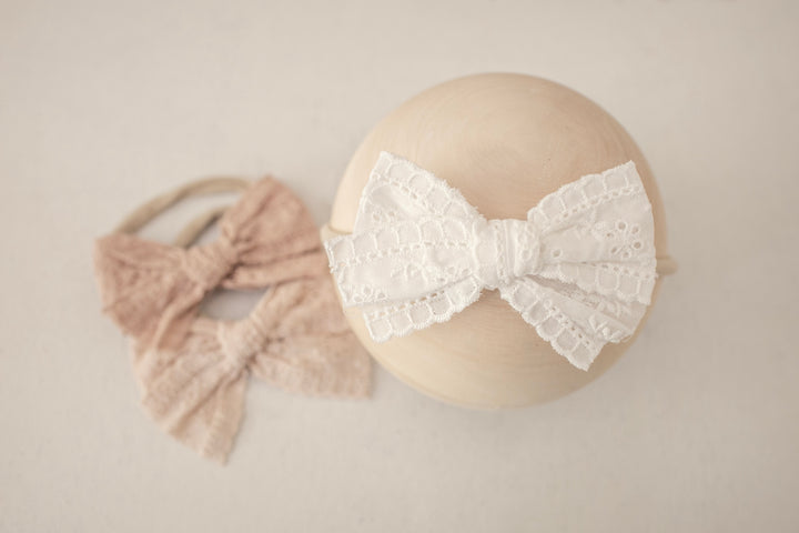 Embroidered Bow Headbands