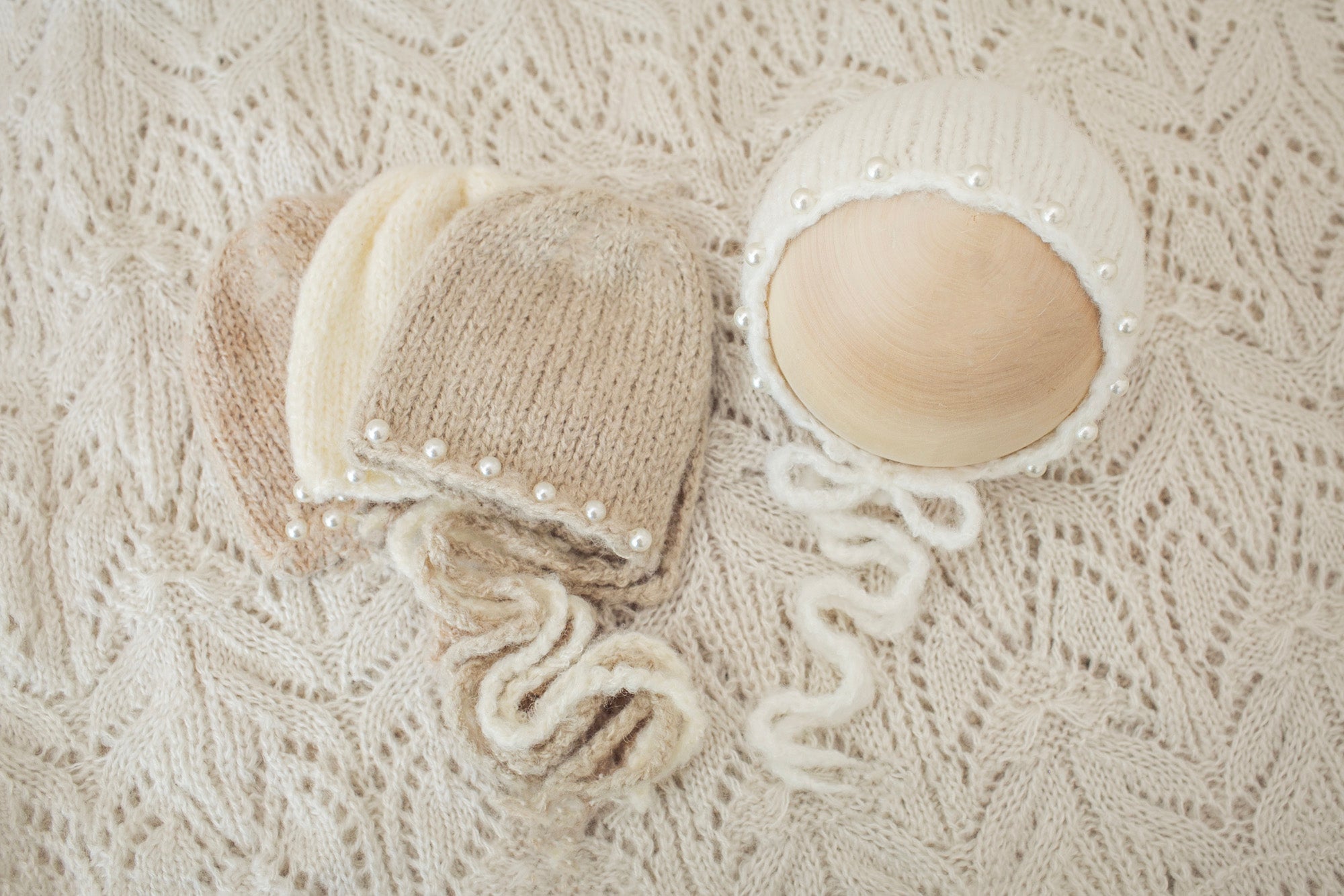 Pearl Knit Bonnets