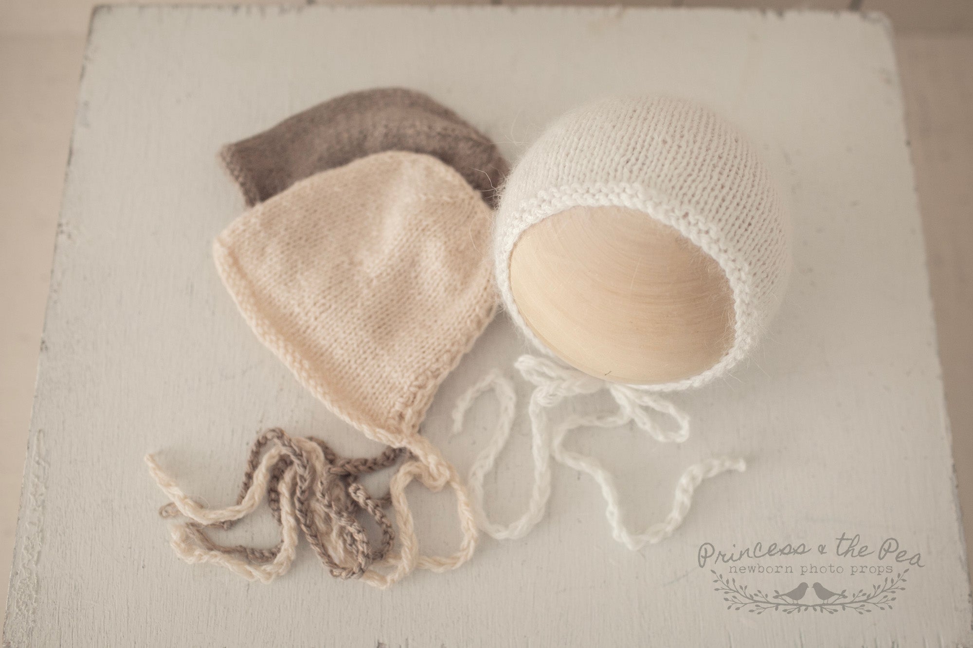 Angora Knitted Bonnets