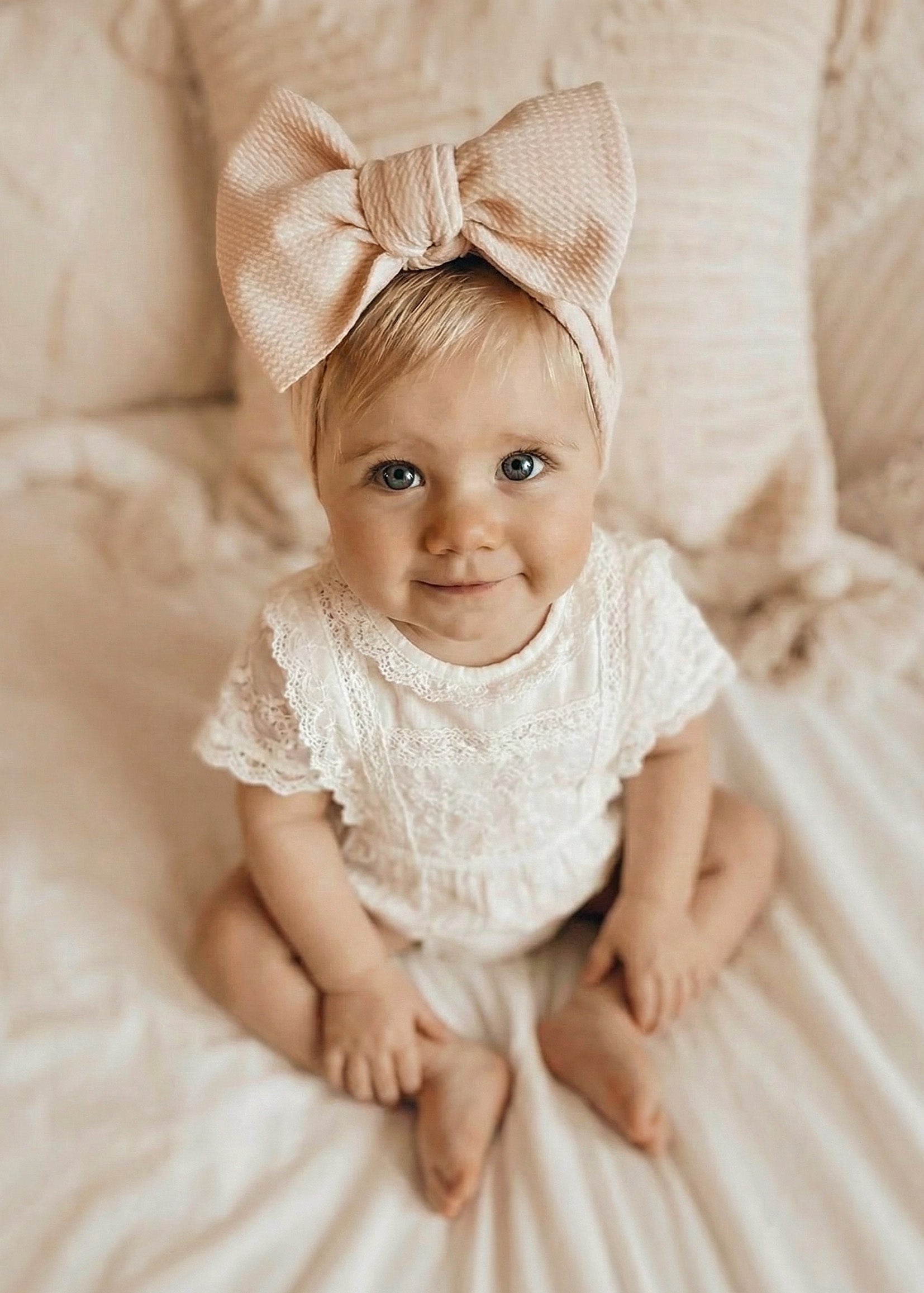 Waffle Oversized Bow Headband