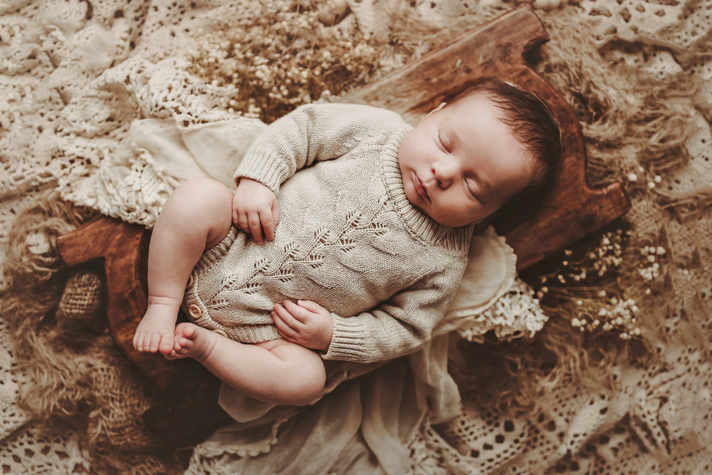 Willow Knit Rompers for newborn photography