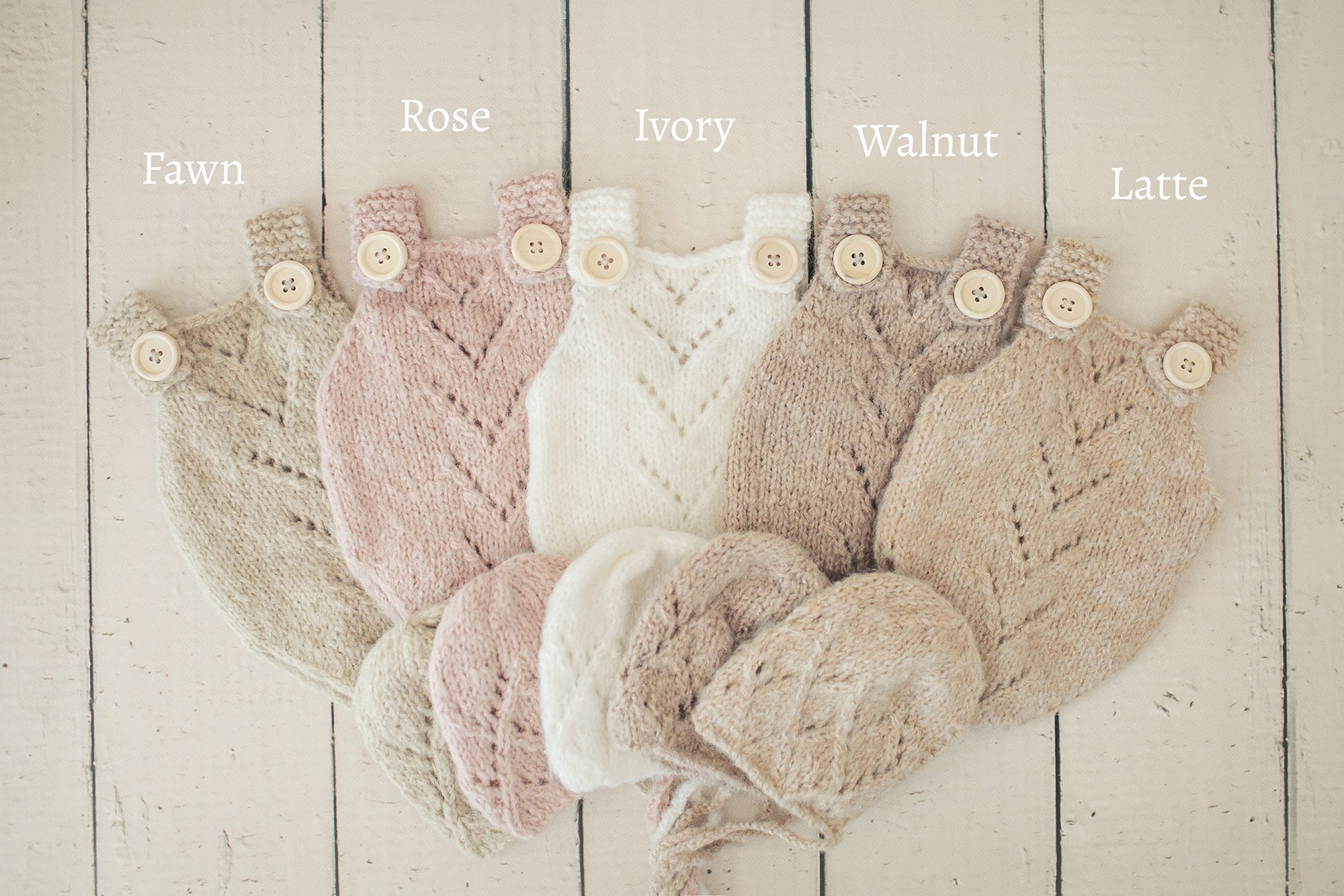 Charlie Knit Romper & Bonnet Sets