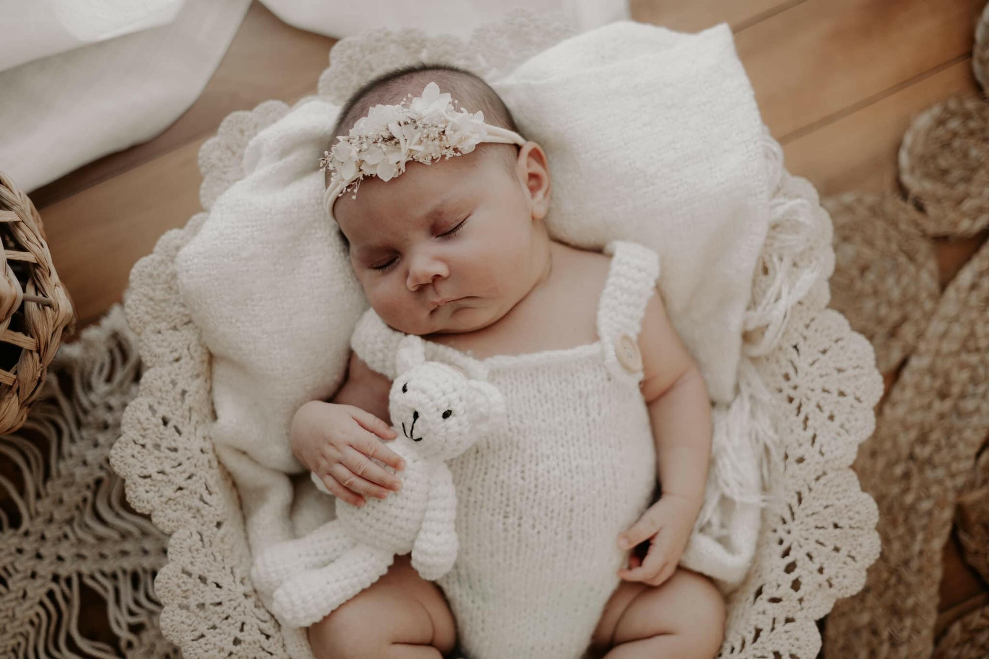 Speckled Knit Rompers - Newborn Photography Props