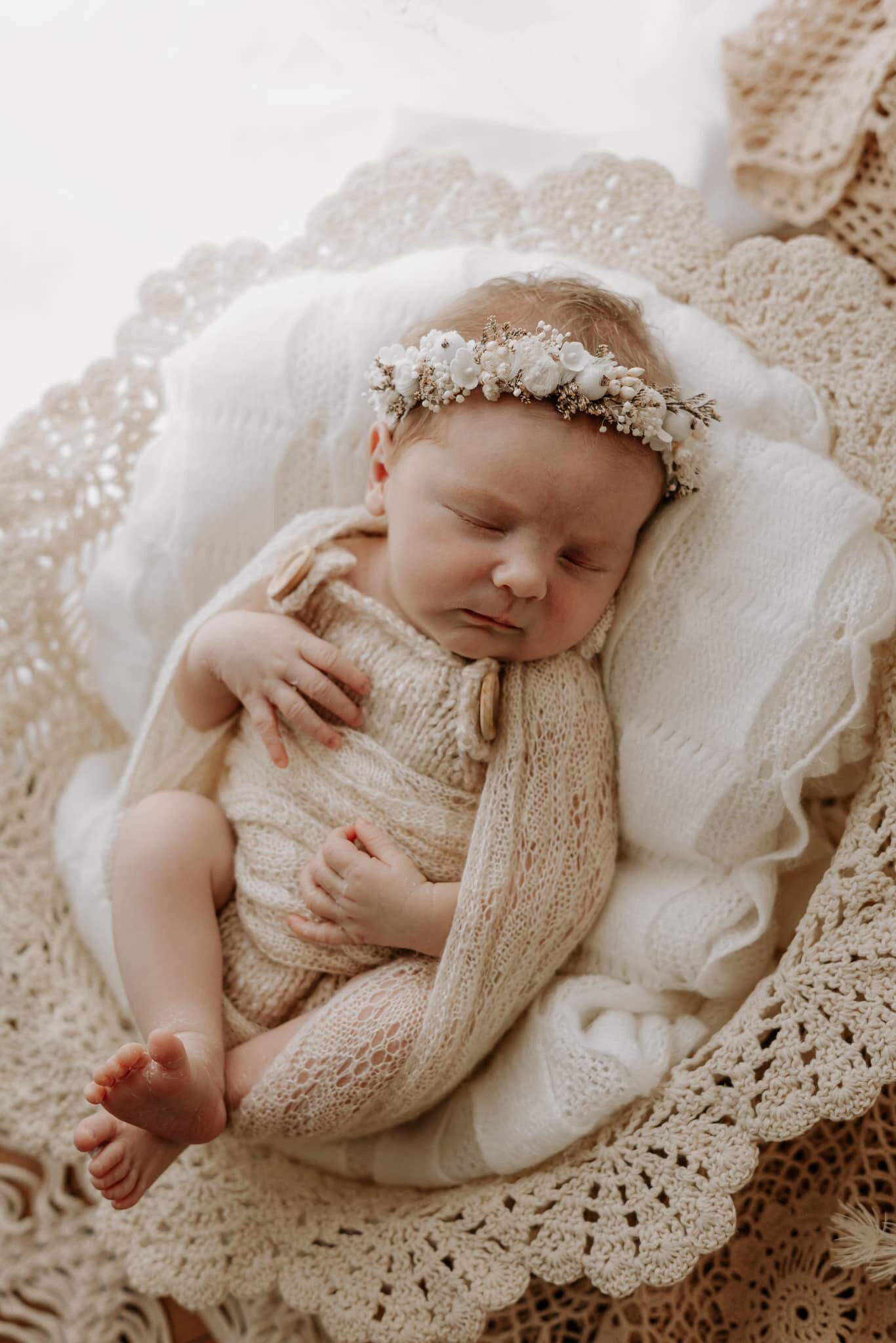 Speckled Knit Rompers - Newborn Photography Props