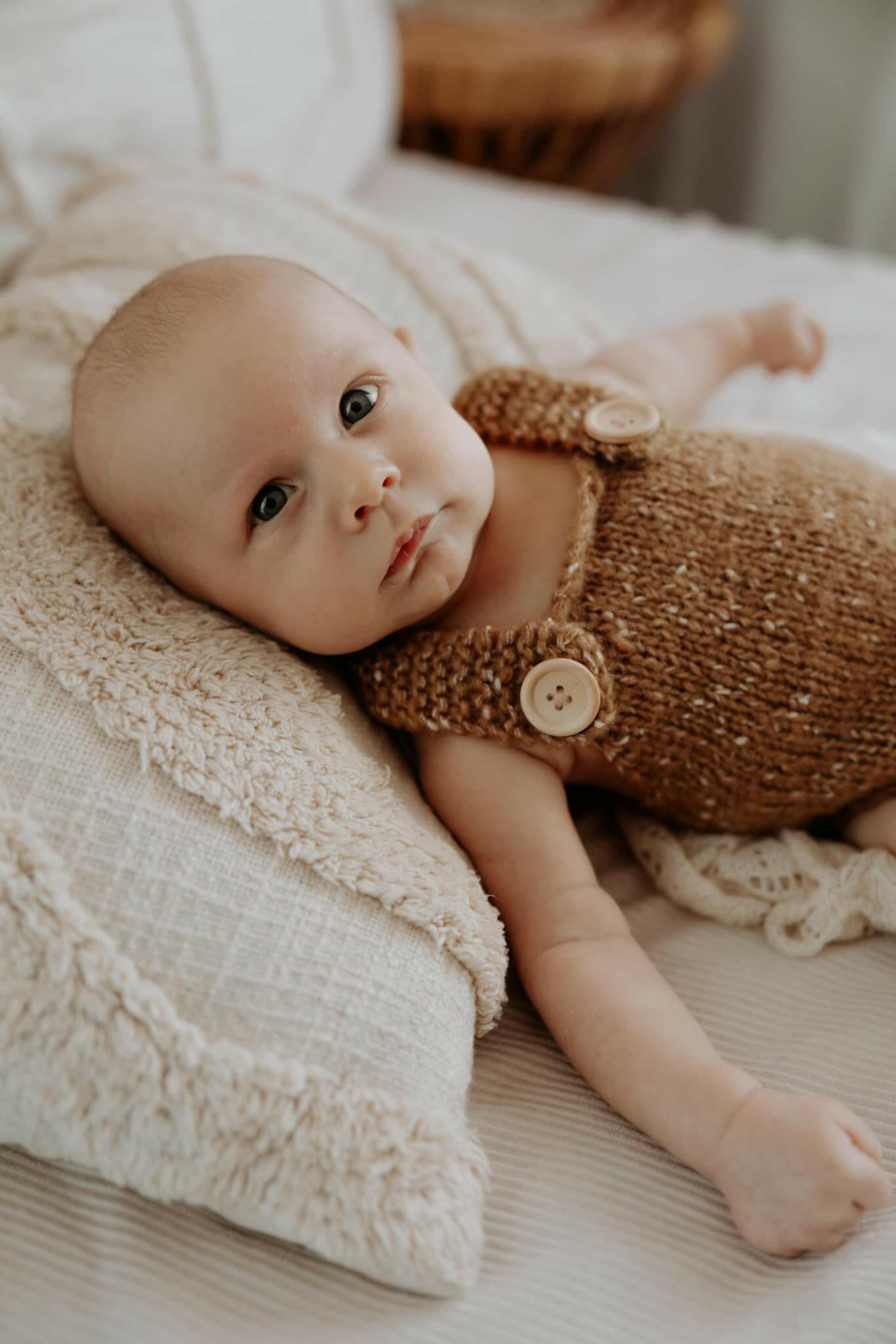 Speckled Knit Rompers - Newborn Photography Props