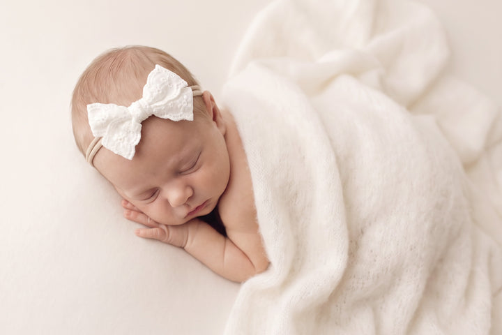 Farrah Embroidered Bow Headbands