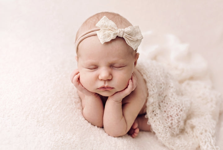 Farrah Embroidered Bow Headbands