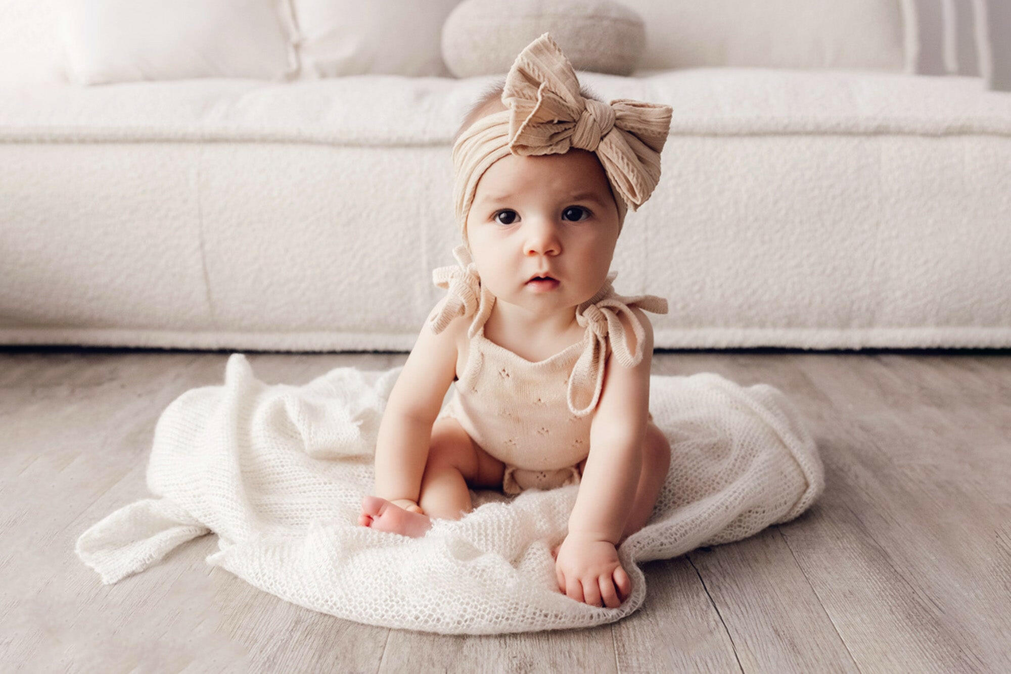 Boho Fabric Bow Headbands - Newborn Photography Props